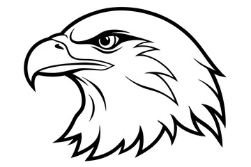 eagle head vector silhouette, hawk head silhouette vector