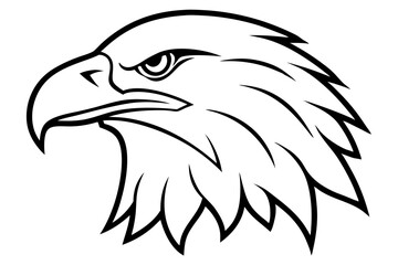 eagle head vector silhouette, hawk head silhouette vector
