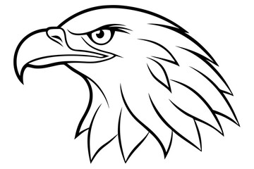 eagle head vector silhouette, hawk head silhouette vector