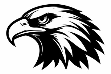 eagle head vector silhouette, hawk head silhouette vector