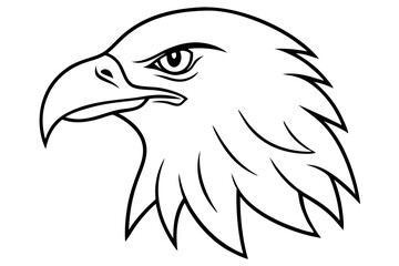 eagle head vector silhouette, hawk head silhouette vector