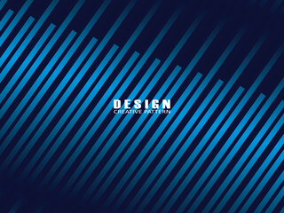 Premium background design with diagonal dark blue stripes pattern. Vector horizontal template for digital luxury business banner, contemporary formal invitation, luxury voucher, gift certificate.