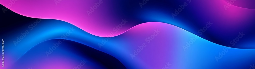 Poster modern abstract vector background featuring a blue and purple gradient with wavy shapes, ideal for c