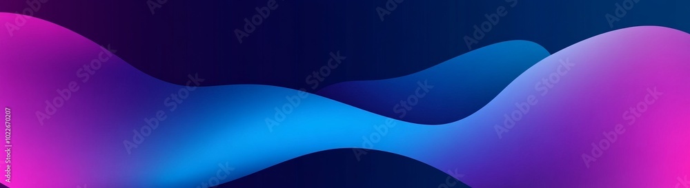 Poster modern abstract vector background featuring a blue and purple gradient with wavy shapes, ideal for c