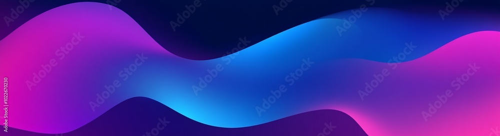 Poster modern abstract vector background featuring a blue and purple gradient with wavy shapes, ideal for c