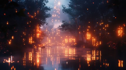 fireworks in the night