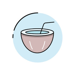 Coconut Drink vector icon