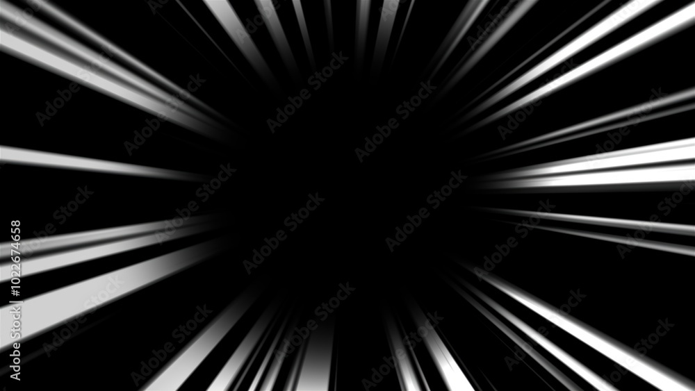 Poster anime style speed lines. computer generated 3d render