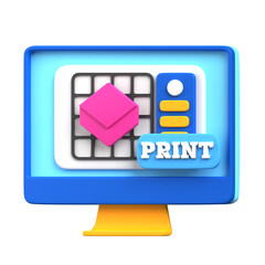 3D Computer Control Illustration