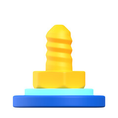 3D Bolt Illustration