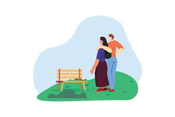 Weekend Activity Flat Design Illustration