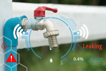Water leak sensor alert , smart water sensor can automatically shut off a solenoid valve.