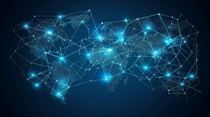 Global business concept 3d illustration showing worldwide connections and information transfer across an interconnected globe
