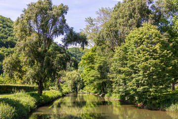River near the city of Burlats. Tarn. Occitanie. France