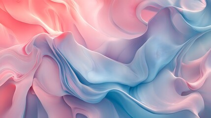 Obraz premium Flowing Pastel Waves Creating a Soothing Abstract Rhythm