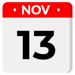 13 November Date Icon