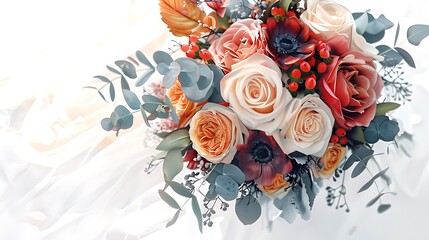 Vibrant Hibiscus Flower with Green Leaves Illustration - Illustrated image of a vibrant hibiscus flower with green leaves. Ideal for tropical themes, nature-inspired designs, and botanical projects.