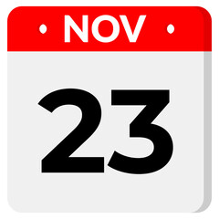 23 November Date Icon