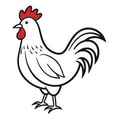 A rooster animal vector illustration