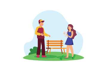 Weekend Activity Flat Design Illustration