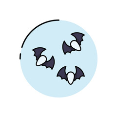 Flying Bat vector icon