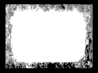 Vintage grunge black and white square  frame with a white background,  A square vintage photo frame,  grunge frame on black background vector illustration, a black and white photo frame with a grunge 