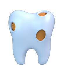 3D Dental Caries Illustration