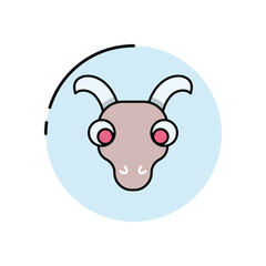 Goat Skull vector icon