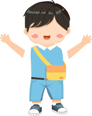 cute boy student uniform