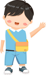 cute boy student uniform