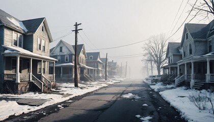 abandoned suburban post apocalypse