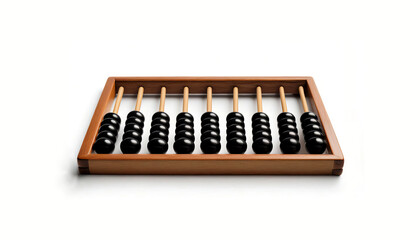 Antique wooden abacus for retro business calculations