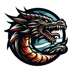 Dragon vector illustration.