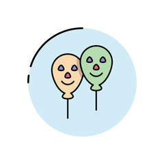 Halloween Balloon vector icon