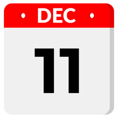 11 December Date Icon