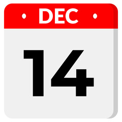 14 December Date Icon