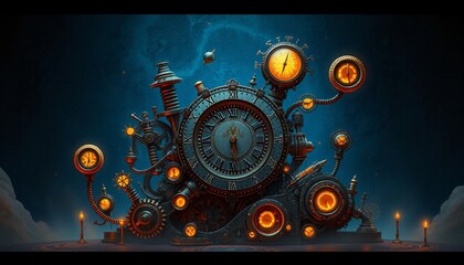 Obraz premium Abstract Clockwork Mechanism