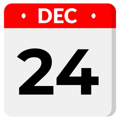 24 December Date Icon