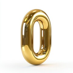 Shimmering Golden Number Zero: A Striking Visual of Luxury and Elegance Captured in a Modern Aesthetic Design