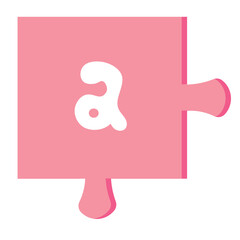 Puzzle Pieces with Alphabet