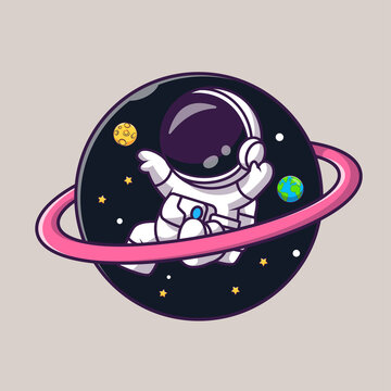 astronaut in the space