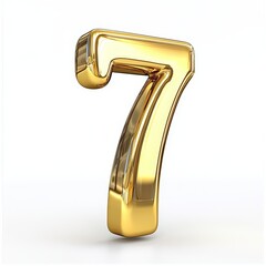 Radiant Golden Number 7: A Symbol of Luck and Prosperity Radiating Warmth and Charm in a Modern Design