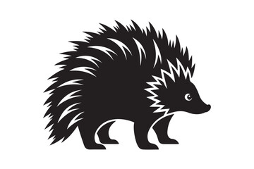 Porcupine  silhouette vector illustration, Porcupine  silhouette vector, Porcupine  silhouette 