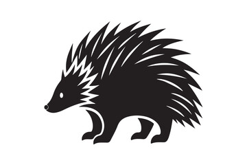 Porcupine  silhouette vector illustration, Porcupine  silhouette vector, Porcupine  silhouette 