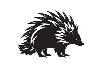 Porcupine  silhouette vector illustration, Porcupine  silhouette vector, Porcupine  silhouette 