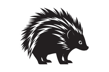 Porcupine  silhouette vector illustration, Porcupine  silhouette vector, Porcupine  silhouette 