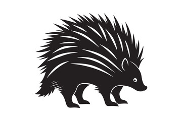 Porcupine  silhouette vector illustration, Porcupine  silhouette vector, Porcupine  silhouette 