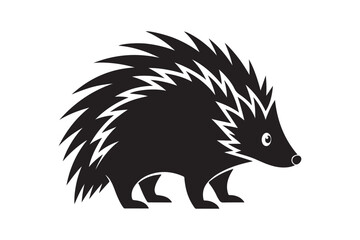 Porcupine  silhouette vector illustration, Porcupine  silhouette vector, Porcupine  silhouette 