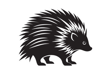 Porcupine  silhouette vector illustration, Porcupine  silhouette vector, Porcupine  silhouette 