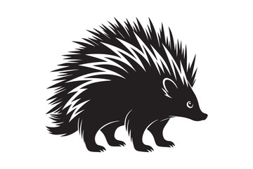 Porcupine  silhouette vector illustration, Porcupine  silhouette vector, Porcupine  silhouette 